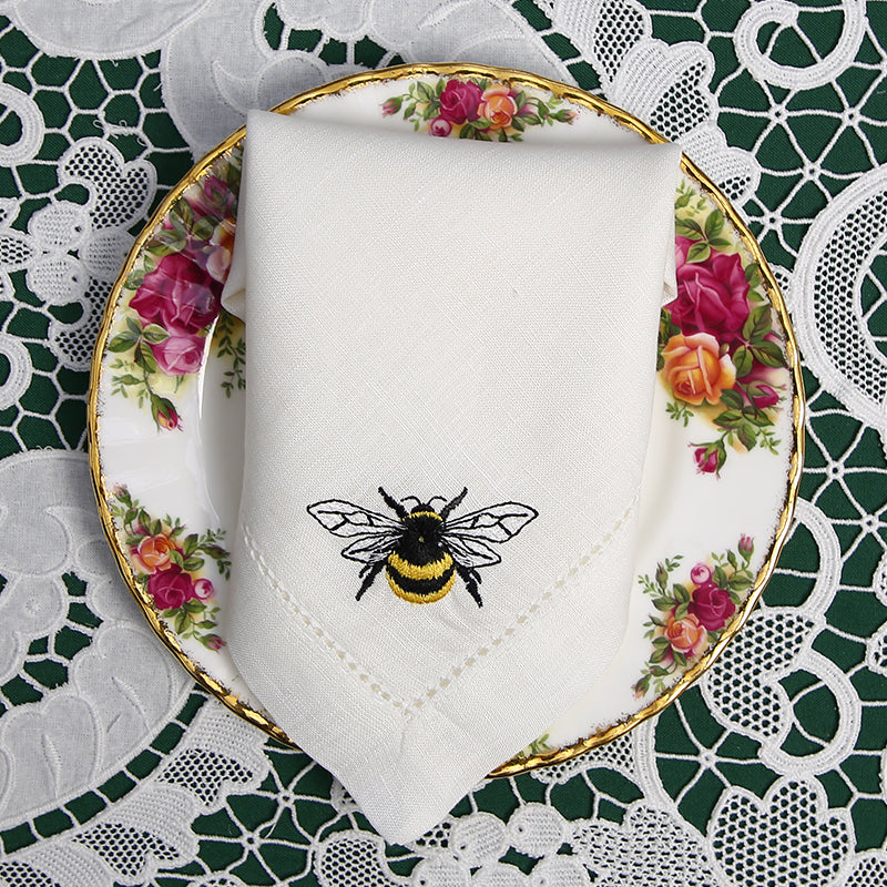 Bee Embroidered Napkin